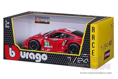 BBurago Race - Porsche 911 RSR LM #91 (2020, 1/24 scale diecast model car, Red/White) 28016/91