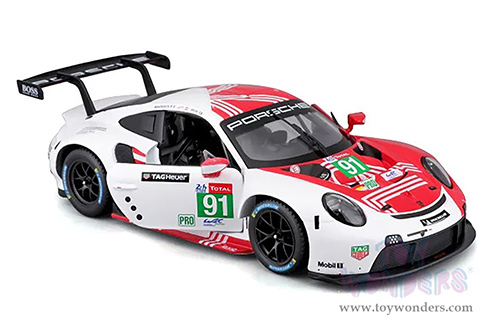 BBurago Race - Porsche 911 RSR LM #91 (2020, 1/24 scale diecast model car, Red/White) 28016/91