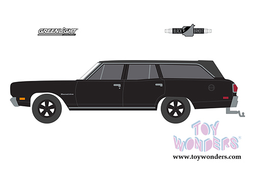 28050A/48 Greenlight 1970 Plymouth Satellite Station Wagon Black Bandit Series 24 model diecast car