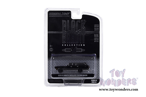 28050A/48 Greenlight 1970 Plymouth Satellite Station Wagon Black Bandit Series 24 model diecast car blister card package