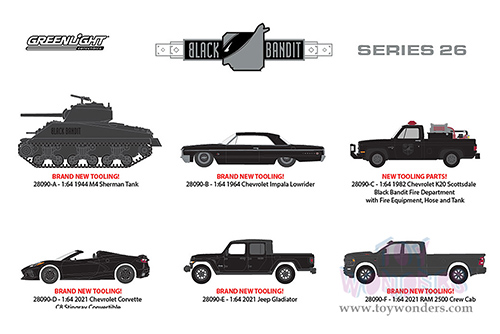 28090/48 Greenlight Black Bandit Series 26 model diecast car