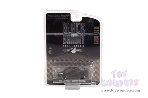 28090D/48 Greenlight 2021 Chevrolet Corvette C8 Stingray Convertible Black Bandit Series 26 model diecast car blister card package