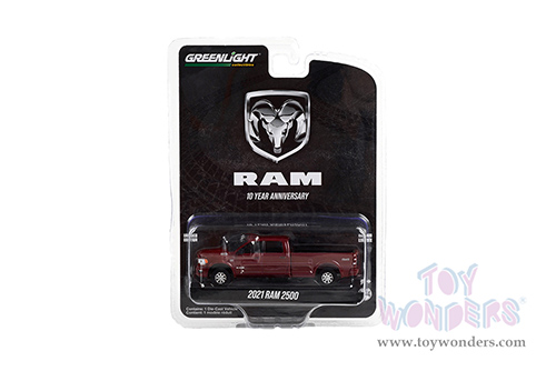 Greenlight - Anniversary Collection Series 14 | RAM 2500 Pickup Truck - RAM 10 Year Anniversary (2021, 1/64 scale diecast model car, Dark Red) 28100E/48