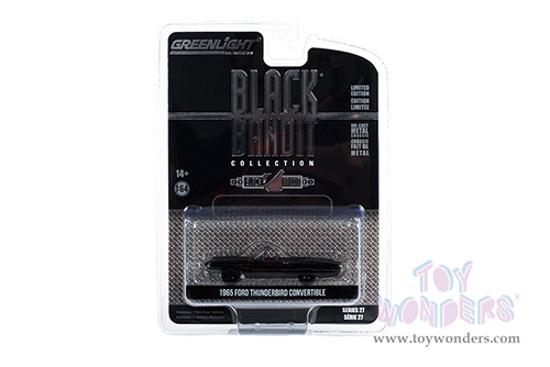 28110B/48 Greenlight 1965 Ford Thunderbird Convertible Black Bandit Series 27 model diecast car blister card package