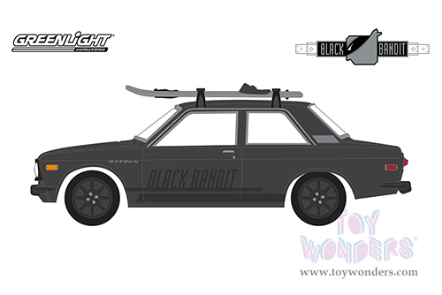 28110D/48 Greenlight Black Bandit 1971 Datsun 510 Series 27 model diecast car