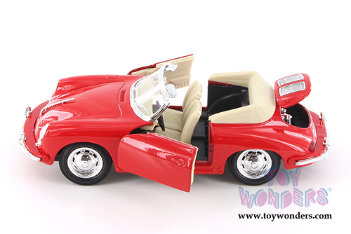 Welly - Porsche 356B Convertible (1/24 scale diecast model car, Red) 29390WR