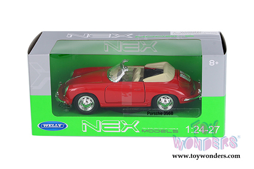 Welly - Porsche 356B Convertible (1/24 scale diecast model car, Red) 29390WR