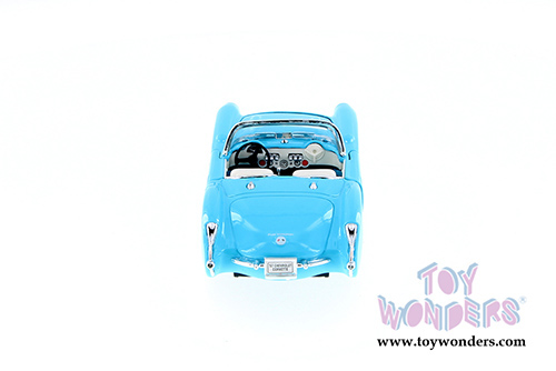 Welly - Chevrolet Corvette Convertible (1957, 1/24 scale diecast model car, Light Blue) 29393WBU