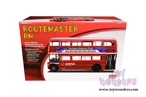 Sun Star - Routemaster RM London Double Decker Bus (1/24 scale diecast model car, Red) 2941