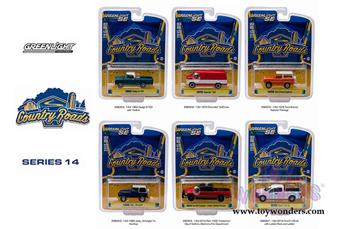 Greenlight - Country Roads Series 14 (1/64 scale diecast model car, Asstd.) 29830/48