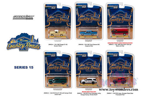 Greenlight - Country Roads Series 15 (1/64 scale diecast model car, Asstd.) 29850/48