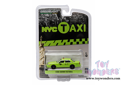 Greenlight - Ford Crown Victoria NYC Boro Taxi (2011, 1/64 scale diecast model car, Green) 29858