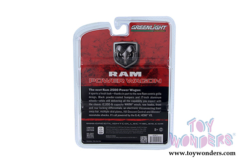 Greenlight - Dodge Ram 2500 Power Wagon Pick-Up Truck (2017, 1/64 scale diecast model car,  Flame Red w/Black) 29873