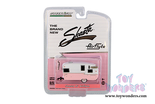 Greenlight - Shasta 15ft Airflyte Trailer (1/64 scale diecast model car, Pink) 29877/48