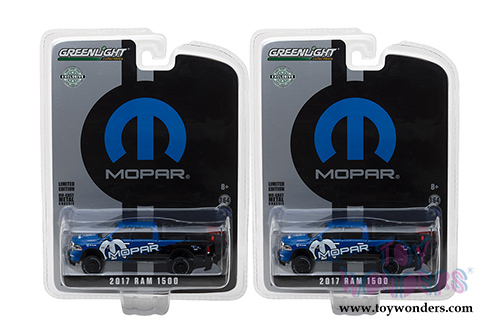 Greenlight - Dodge Ram 1500 Pickup Truck MOPAR (2017, 1/64 scale diecast model car, Blue) 29887/48