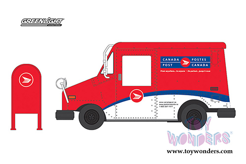 Greenlight - Canada Post Long-Life Postal Delivery Vehicle (LLV) with Mailbox Accessory (1/64 scale diecast model car, Red/White) 29889/6