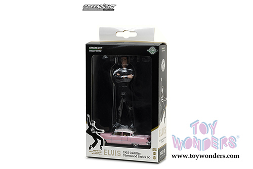 Greenlight Hollywood - Elvis Presley's Cadillac Fleetwood&trade; Series 60 with Elvis Presley Figure (1955, 1/64, 1/18 scale diecast model car, Pink) 29898/48