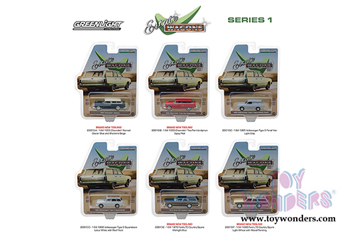 Greenlight - Estate Wagons Series 1 (1/64 scale diecast model car, Asstd.) 29910/48
