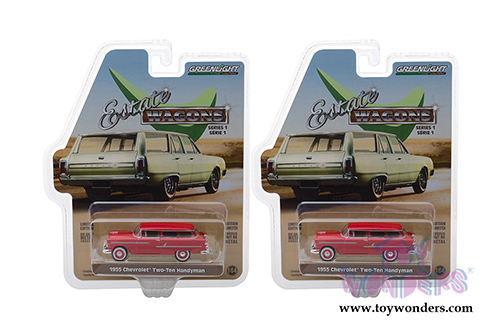 29910B/48 Greenlight 1955 Chevrolet Two-Ten Handyman Estate Wagons Series 1 model diecast car blister card package