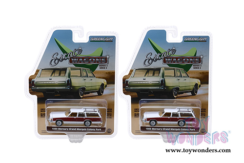 Greenlight - Estate Wagons Series 2 | Mercury Grand Marquis Colony Park (1989, 1/64 scale diecast model car, White) 29930F/48