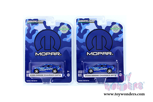 Greenlight - Dodge Charger SRT8 MOPAR (2008, 1/64 scale diecast model car, Blue) 29961/48