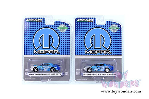 Greenlight - Dodge Challenger SRT8 MOPAR (2009, 1/64 scale diecast model car, Blue) 29962/48