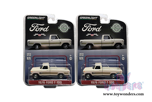 Greenlight - Ford F-100 Bicentennial Pickup Truck  (1976, 1/64 scale diecast model car, Wimbledon White) 29965/48