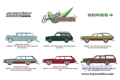 Greenlight - Estate Wagons Series 4 (1/64 scale diecast model car, Asstd.) 29970/48