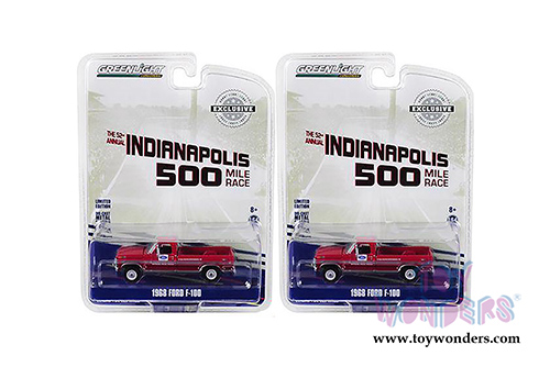 Greenlight - Ford F100 Pickup with Long Bed 52nd Annual Indianapolis 500 Mile Race Official Truck (1968, 1/64 scale diecast model car, Red) 29978/48