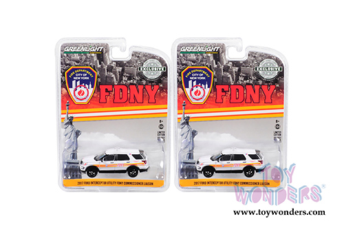 Greenlight - Ford Interceptor Utility Commissioner Liaison Fire Department City of New York (FDNY) (2017, 1/64 scale diecast model car, White) 30012/48