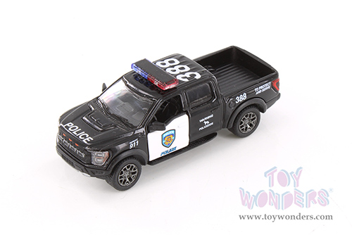 3001DP/2 Kinsmart 2022 Ford F-150 Raptor Police Black Diecast Model Car