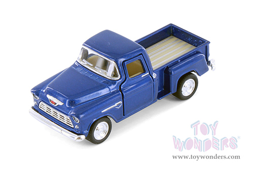 3002D Kinsmart1955 Chevy Stepside Pickup Truck Blue Diecast Model Car