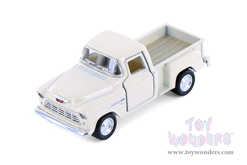 3002D Kinsmart1955 Chevy Stepside Pickup Truck White Diecast Model Car