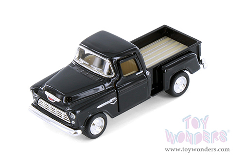 3002D Kinsmart1955 Chevy Stepside Pickup Truck Black Diecast Model Car