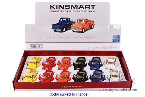3002D Kinsmart1955 Chevy Stepside Pickup Truck Diecast Model Car Display Box Package