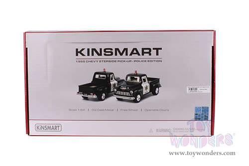 3002DP Kinsmart 1955 Chevy Stepside Pickup Truck Police Diecast Model Car