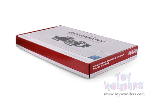 3002DP Kinsmart 1955 Chevy Stepside Pickup Truck Police Diecast Model Car