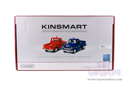 3002DPR Kinsmart 1955 Chevy Stepside Pickup Truck Police Firefighter Diecast Model Car