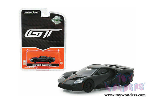Greenlight - Ford GT Carbon Series (2019, 1/64 scale diecast model car, Gray/Carbon/Orange) 30039/48