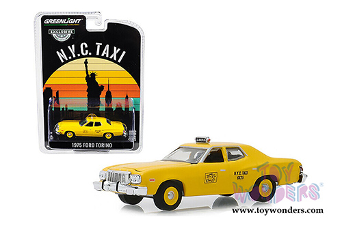 Greenlight - Ford Torino NYC Taxicab (1975, 1/64 scale diecast model car, Yellow) 30058/48