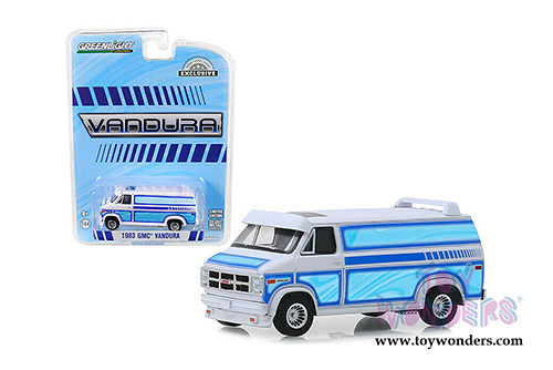 Greenlight - GMC&reg; Vandura Custom Van (1983, 1/64 scale diecast model car, White/Light Blue) 30094/48