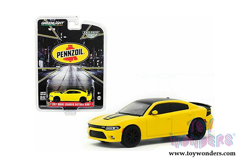 Greenlight - Dodge Charger Daytona HEMI - Pennzoil Advertisement Car (2017, 1/64 scale diecast model car, Yellow) 30112/48