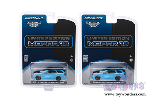 Greenlight - Dodge Durango SRT - Limited Edition MOPAR '18 (2018, 1/64 scale diecast model car, Blue/Black) 30130/48