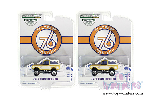 Greenlight - Ford Bronco - Colorado Gold Rush Bicentennial Special Edition (1976, 1/64 scale diecast model car, Gold/Cream) 30135/48