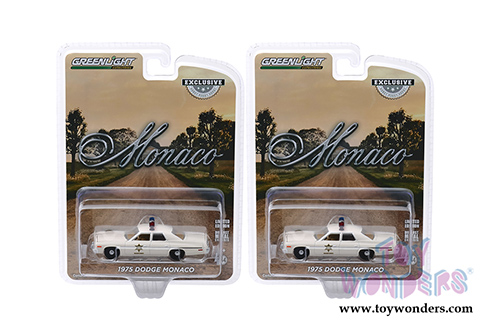 Greenlight - Dodge Monaco Hazzard County Sheriff (1975, 1/64 scale diecast model car, Cream) 30140/48