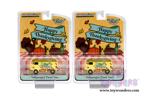 Greenlight - Volkswagen Panel Van - Happy Thanksgiving (1/64 scale diecast model car, Yellow) 30221/48