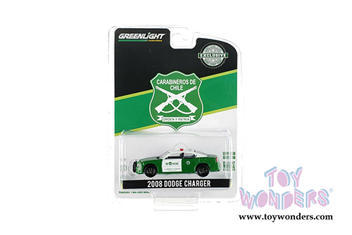 Greenlight - Dodge Charger Police - Carabineros de Chile (2008, 1/64 scale diecast model car, Green/White) 30237/48