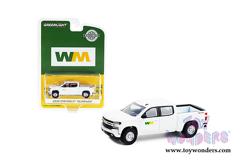 Greenlight - Chevrolet&reg; Silverado Pickup Truck Waste Management (2020, 1/64 scale diecast model car, White) 30255/48