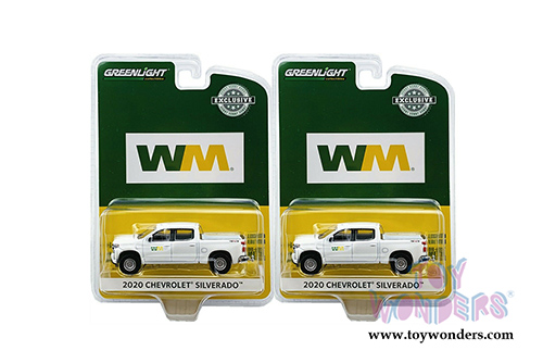 Greenlight - Chevrolet&reg; Silverado Pickup Truck Waste Management (2020, 1/64 scale diecast model car, White) 30255/48