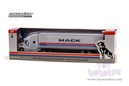 Greenlight - Mack Anthem® 18-Wheeler Tractor-Trailer - #4 The Mack Performance Tour 2018 (2018, 1/64 scale diecast model car, Red/White/Blue) 30266/24